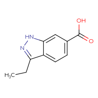 Chemical structure of 3-ethyl-1H-indazole-6-carboxylic acid - CSSB00009908526