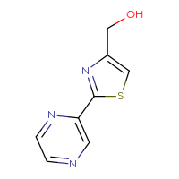 Chemical structure of [2-(pyrazin-2-yl)-1,3-thiazol-4-yl]methanol - CSSB00012306573