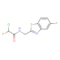 Chemical structure of 2-chloro-2-fluoro-N-[(5-fluoro-1,3-benzothiazol-2-yl)methyl]acetamide - CSSB21332110308