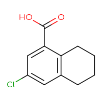 Chemical structure of 3-chloro-5,6,7,8-tetrahydronaphthalene-1-carboxylic acid - CSSB00010426112