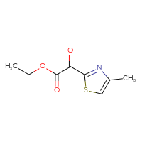 Chemical structure of ethyl 2-(4-methyl-1,3-thiazol-2-yl)-2-oxoacetate - CSSB00009840147