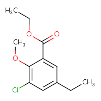 Chemical structure of ethyl 3-chloro-5-ethyl-2-methoxybenzoate - CSSB00010109390