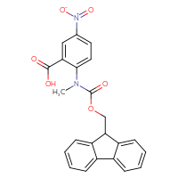 Chemical structure of 2-({[(9H-fluoren-9-yl)methoxy]carbonyl}(methyl)amino)-5-nitrobenzoic acid - CSSB00135416932