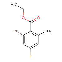 Chemical structure of ethyl 2-bromo-4-fluoro-6-methylbenzoate - CSSB00015451839