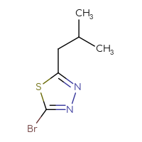 Chemical structure of 2-bromo-5-(2-methylpropyl)-1,3,4-thiadiazole - CSSB00011858765