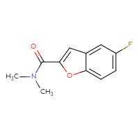 Chemical structure of 5-fluoro-N,N-dimethyl-1-benzofuran-2-carboxamide - CSSB01991630816