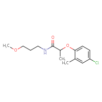 Chemical structure of 2-(4-chloro-2-methylphenoxy)-N-(3-methoxypropyl)propanamide - CSSB00036664770