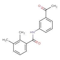 Chemical structure of N-(3-acetylphenyl)-2,3-dimethylbenzamide - CSSB00028010519