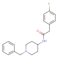 Chemical structure of N-(1-benzylpiperidin-4-yl)-2-(4-fluorophenyl)acetamide - CSSB00047199590
