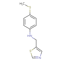 Chemical structure of 4-(methylsulfanyl)-N-[(1,3-thiazol-5-yl)methyl]aniline - CSSB00000710122