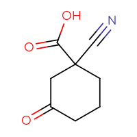Chemical structure of 1-cyano-3-oxocyclohexane-1-carboxylic acid - CSSB00010782697