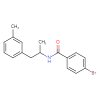 Chemical structure of 4-bromo-N-[1-(3-methylphenyl)propan-2-yl]benzamide - CSSB01138522632
