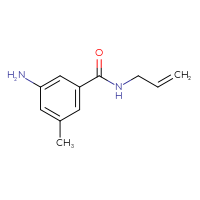 Chemical structure of 3-amino-5-methyl-N-(prop-2-en-1-yl)benzamide - CSSB00013322063