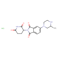 Chemical structure of 2-(2,6-dioxopiperidin-3-yl)-5-(3-methylpiperazin-1-yl)-2,3-dihydro-1H-isoindole-1,3-dione hydrochloride - CSSB20620692936