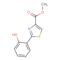 Chemical structure of methyl 2-(2-hydroxyphenyl)-1,3-thiazole-4-carboxylate - CSSB00021345212