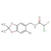 Chemical structure of N-[(6-bromo-2,2-dimethyl-2H-1,3-benzodioxol-5-yl)methyl]-2-chloro-2-fluoroacetamide - CSSB21332121212