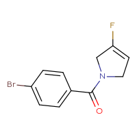 Chemical structure of 1-(4-bromobenzoyl)-3-fluoro-2,5-dihydro-1H-pyrrole - CSSB00157624792