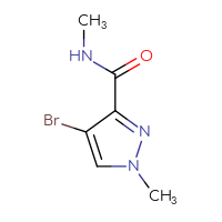 Chemical structure of 4-bromo-N,1-dimethyl-1H-pyrazole-3-carboxamide - CSSB00016201891