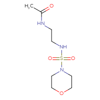 Chemical structure of N-{2-[(morpholine-4-sulfonyl)amino]ethyl}acetamide - CSSB00103326752