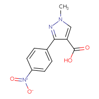 Chemical structure of 1-methyl-3-(4-nitrophenyl)-1H-pyrazole-4-carboxylic acid - CSSB00000422488