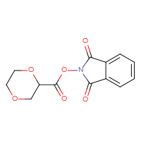 Chemical structure of 1,3-dioxo-2,3-dihydro-1H-isoindol-2-yl 1,4-dioxane-2-carboxylate - CSSB00113499935