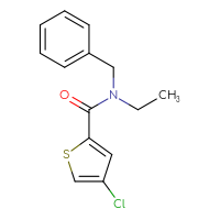 Chemical structure of N-benzyl-4-chloro-N-ethylthiophene-2-carboxamide - CSSB00113782880