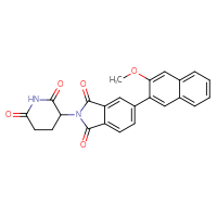 Chemical structure of 2-(2,6-dioxopiperidin-3-yl)-5-(3-methoxynaphthalen-2-yl)-2,3-dihydro-1H-isoindole-1,3-dione - CSSB06593470834