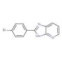 Chemical structure of 2-(4-bromophenyl)-3H-imidazo[4,5-b]pyridine - CSSB00005568703