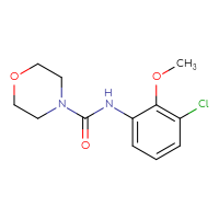 Chemical structure of N-(3-chloro-2-methoxyphenyl)morpholine-4-carboxamide - CSSB00046162430