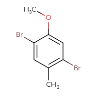 Chemical structure of 1,4-dibromo-2-methoxy-5-methylbenzene - CSSB00010141323