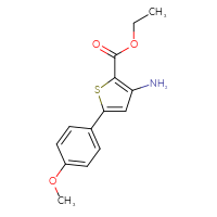 Chemical structure of ethyl 3-amino-5-(4-methoxyphenyl)thiophene-2-carboxylate - CSSB00000704695