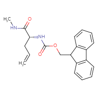 Chemical structure of (9H-fluoren-9-yl)methyl N-[(1R)-1-(methylcarbamoyl)but-3-en-1-yl]carbamate - CSSB21043404924