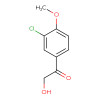 Chemical structure of 1-(3-chloro-4-methoxyphenyl)-2-hydroxyethan-1-one - CSSB00000246439