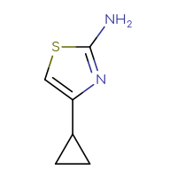 Chemical structure of 4-cyclopropyl-1,3-thiazol-2-amine - CSSB00000737335