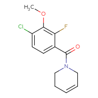 Chemical structure of 1-(4-chloro-2-fluoro-3-methoxybenzoyl)-1,2,3,6-tetrahydropyridine - CSSB06504105295