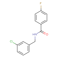 Chemical structure of N-[(3-chlorophenyl)methyl]-4-fluorobenzamide - CSSB00000582214