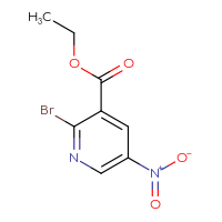 Chemical structure of ethyl 2-bromo-5-nitropyridine-3-carboxylate - CSSB00033903144
