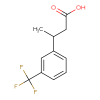 Chemical structure of 3-[3-(trifluoromethyl)phenyl]butanoic acid - CSSB00000758158