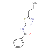 Chemical structure of N-(5-propyl-1,3,4-thiadiazol-2-yl)benzamide - CSSB00028068693