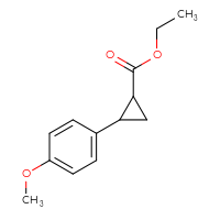 Chemical structure of ethyl 2-(4-methoxyphenyl)cyclopropane-1-carboxylate - CSSB00000058968