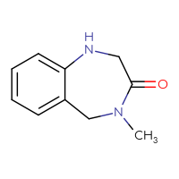 Chemical structure of 4-methyl-2,3,4,5-tetrahydro-1H-1,4-benzodiazepin-3-one - CSSB00009948013
