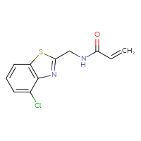 Chemical structure of N-[(4-chloro-1,3-benzothiazol-2-yl)methyl]prop-2-enamide - CSSB21332041800