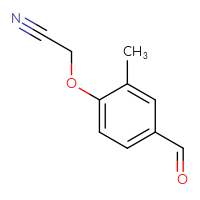 Chemical structure of 2-(4-formyl-2-methylphenoxy)acetonitrile - CSSB00120811998