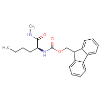 Chemical structure of (9H-fluoren-9-yl)methyl N-[(1S)-1-(methylcarbamoyl)pentyl]carbamate - CSSB00877904259