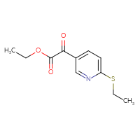 Chemical structure of ethyl 2-[6-(ethylsulfanyl)pyridin-3-yl]-2-oxoacetate - CSSB20814004191