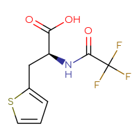 Chemical structure of (2S)-3-(thiophen-2-yl)-2-(2,2,2-trifluoroacetamido)propanoic acid - CSSB06368767860