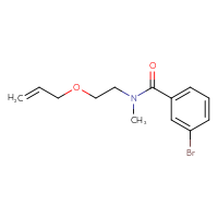 Chemical structure of 3-bromo-N-methyl-N-[2-(prop-2-en-1-yloxy)ethyl]benzamide - CSSB02155524470