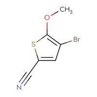 Chemical structure of 4-bromo-5-methoxythiophene-2-carbonitrile - CSSB00119443983