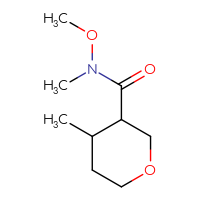 Chemical structure of N-methoxy-N,4-dimethyloxane-3-carboxamide - CSSB03552076896