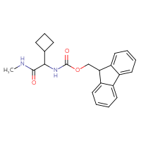 Chemical structure of (9H-fluoren-9-yl)methyl N-[cyclobutyl(methylcarbamoyl)methyl]carbamate - CSSB01150688812
